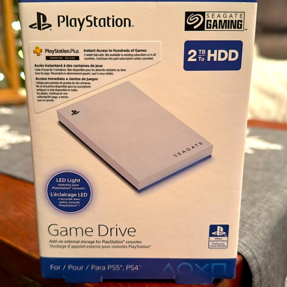 Seagate 2TB External Hardrive for PS5.